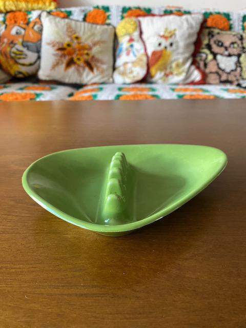 Vintage 40's 50's 60's Anholt Ashtray PAT 2352756 Olive Avocado