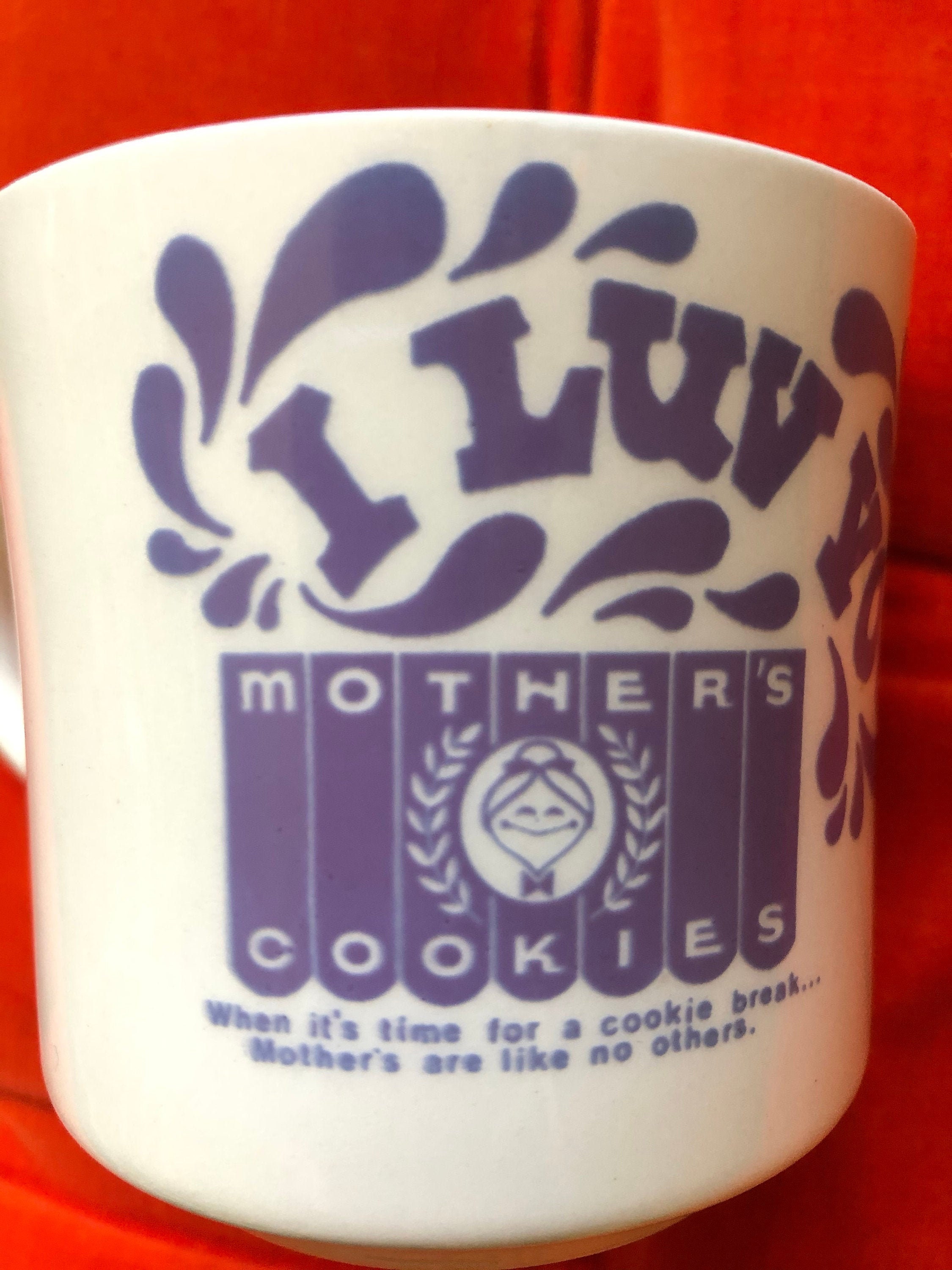 M979 Vintage 80's DAD's MOM'S アート マグカップ Vintage 80's Mother's Cookies I Love You Mom Coffee Mug Cup