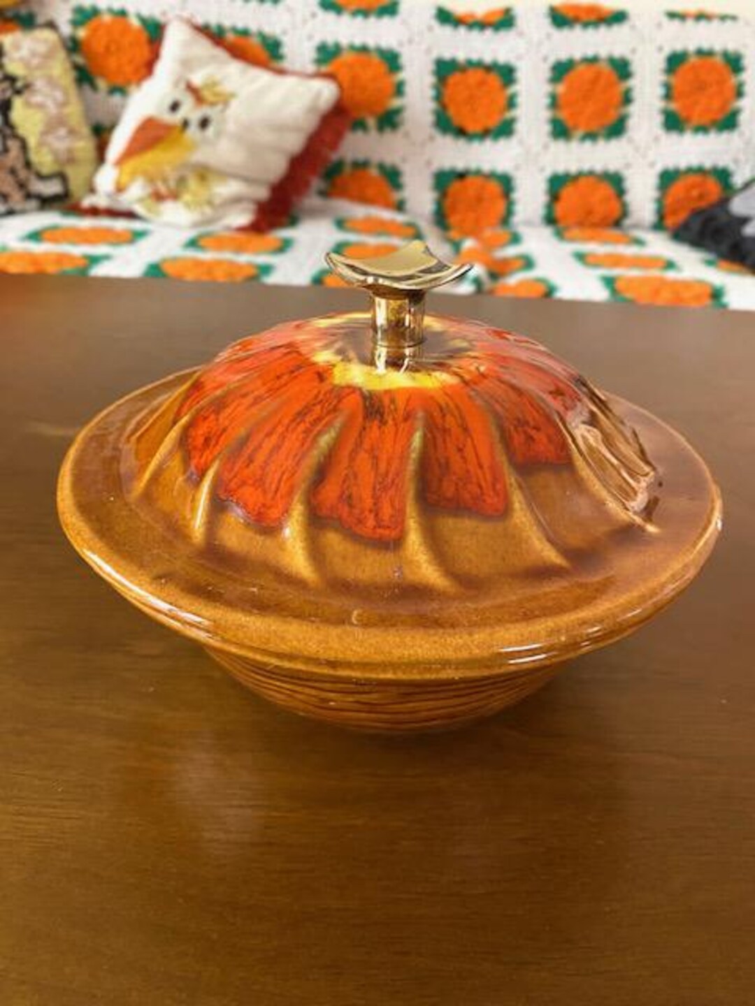 Vintage 60's Maurice of California Pottery Ceramics IM-81 With Lid