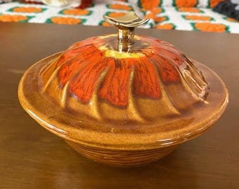 Vintage 60's Maurice of California Pottery Ceramics IM-81 With Lid
