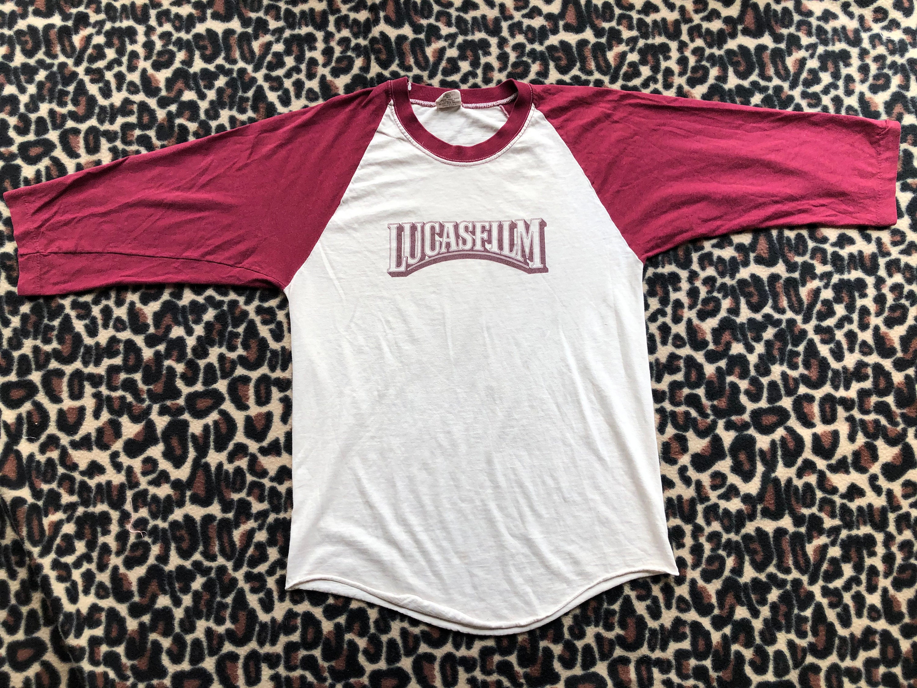 Vintage 80's Rare Lucas Film Raglan Baseball T Shirt 1982 Star