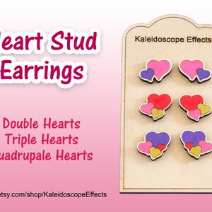 Pendiente Heart Stud SVG para corte láser