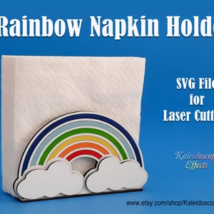 Regenbogen Serviettenhalter SVG Laser schneiden Datei