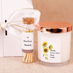 Mothers Day Gift, Gifts for Mom Mummy Mama, 1st Mother&#39;s Day Scented Soy Wax Vegan Candle | With your own text | First Mother&#39;s Day MDG25