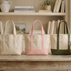 Canvas Monogram Tote, Custom Bag, Personalized Name Bag, Bridesmaid Gift, Shopping Bag, Embroidery Initials Gift, Wedding Anniversary Gift afbeelding 5