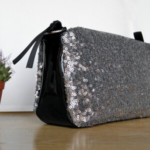 Silber Pailletten Clutch, Pailletten Clutch, Metallic Silber Clutch, Abendtasche, Hochzeit Party Clutch, Brautjungfer Geschenk,
