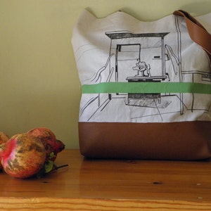 Hand painted shoulder bag,