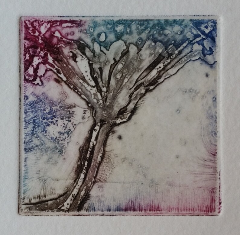 Abstract Art Prints Small Wall Art Original Etching Home Decor | Etsy