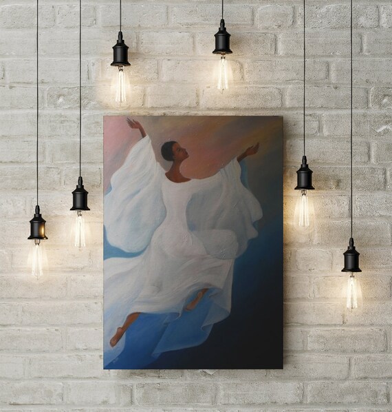 Oil Paintings On Canvas Extra Large Wall Art Original Painting Feminist Colorful Art Living Room Decor Dancer Home Decor Black Woman Art