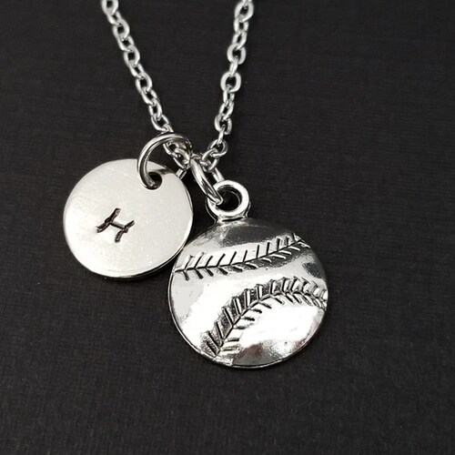 Baseball Necklace Softball Necklace Sports Necklace Etsy