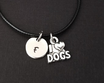 I Love Dogs Bracelet - Cord Bracelet - Dog Person Bracelet - Best Friends Bracelet - Dog Bracelet - Animal Bracelet - Gift for Friend