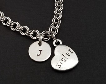 Sister Bracelet - Gift for Sister - Sister Gift - Birthday Gift - Custom Bracelet - Personalized Bracelet Silver Bracelet SSSister
