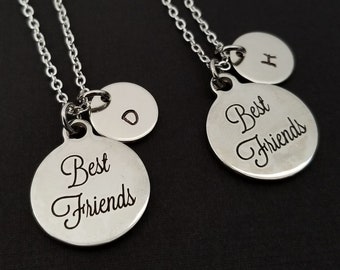 Deux meilleur ami colliers - BFF Collier - Collier - Collier Initial personnalisé - collier de l’amitié - meilleur ami cadeau personnalisé