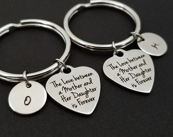 Two Mother Daughter Keychains - Gift for Mom Keychain Custom Gift - Mothers Day Gift Mother Daughter Keychain - Custom Mother Keychain Mmom