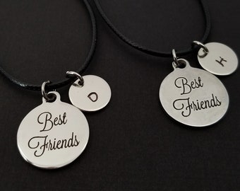 Two Cord Charm Bracelets - Cord Bracelet - Black Bracelet - Best Friends Bracelets - Best Friend Gift - Gift for BFF - Best Friend Jewelry