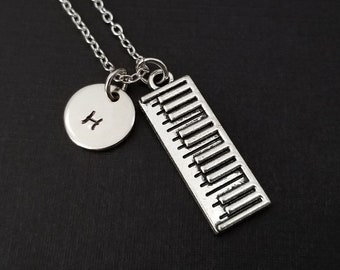 Keyboard Necklace - Band Student Necklace - Personalized Necklace - Musician Gift - Piano Necklace - Musical Instrument Jewelry