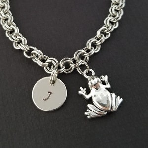 Frog Jewelry - Frog Charm Bracelet - Frog Bracelet - Charm Jewelry - Totem Bracelet - Personalized Bracelet - Reptile Bracelet