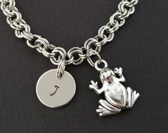 Frog Jewelry - Frog Charm Bracelet - Frog Bracelet - Charm Jewelry - Totem Bracelet - Personalized Bracelet - Reptile Bracelet