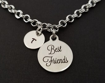 Best Friends Bracelet - Gift for Sister - Best Friend Gift - Birthday Gift - Custom Bracelet - Personalized Bangle Silver Bracelet BFF