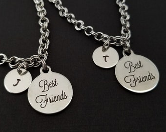 Two Best Friends Bracelets - Gift for Sister - Best Friends Gift - Birthday Gift - Custom Bracelet - Personalized Silver Bracelet Set BFF