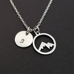 Mountain Necklace - Mountain Charm Necklace - Mountain Pendant - Mountain Jewelry - Silver Mountain Necklace - Nature Necklace