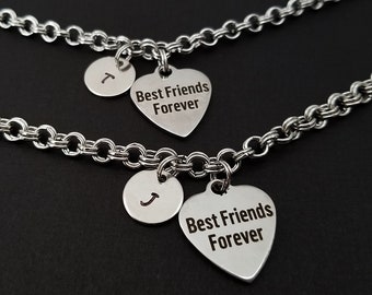 Two Best Friends Bracelets - Gift for Sister - Best Friends Gift - Birthday Gift - Custom Bracelet - Personalized Silver Bracelet Set BFF