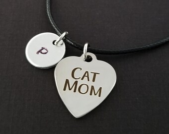 Cat Mom Bracelet - Cat Lady Bangle - Cat Bracelet - Cat Charm Bracelet - Cat Jewelry - Cat Lover Bangle - Cat Mom Jewelry - Cat Bangle Mmom