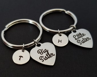 Big Sister Key Chain - Little Sister Keychains - Gift for Sister - Custom Gift - Big Sister Gift - Little Sister Key Chain - Custom SSSister