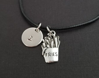 Français Fry Bracelet - Français Fry Charm Bracelet - Food Bracelet - Français Frites Jewelry - Food Jewelry - Best Friend Gift - Cord Bracelet