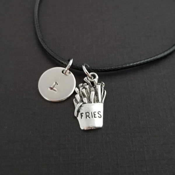 French Fry Bracelet - French Fry Charm Bracelet - Food Bracelet - French Fries Jewelry - Food Jewelry - Best Friend Gift - Cord Bracelet