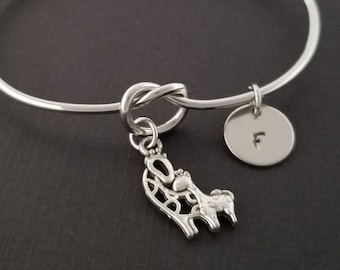 Dabbing Gifts for Animal Lovers Giraffe Womens Pendant Bangle Bracelet