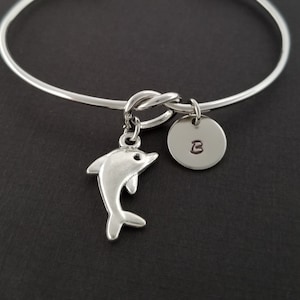 Dolphin Knot Bangle - Dolphin Knot Bracelet - Expandable Bangle - Charm Bangle - Dolphin Bracelet - Sea Life Bracelet - Ocean Bracelet