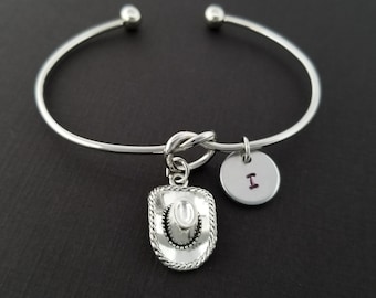 Cowgirl Knot Bangle - Cowboy Knot Bracelet - Cowgirl Hat Bracelet - Cowboy Hat Bracelet - Cowboy Hat Jewelry - Cowgirl Jewelry