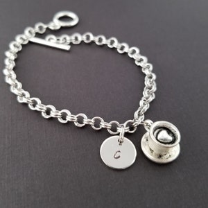 Coffee Cup Bracelet - Tea Cup Bangle - Coffee Bracelet - Tea Jewelry - Best Friend Gift - Tea Jewelry - Tea Cup Gift - Coffee Jewelry