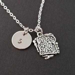 Grilled Cheese Charm Necklace - Cheese Sandwich Necklace - Personalized Necklace - Custom Gift - BFF Necklace - Friendship Necklace