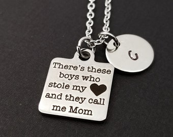 Mother Necklace - Call Me Mom Necklace - Personalized Mother Day Necklace - Custom Necklace - Gift for Mom - Stole My Heart Necklace Mmom