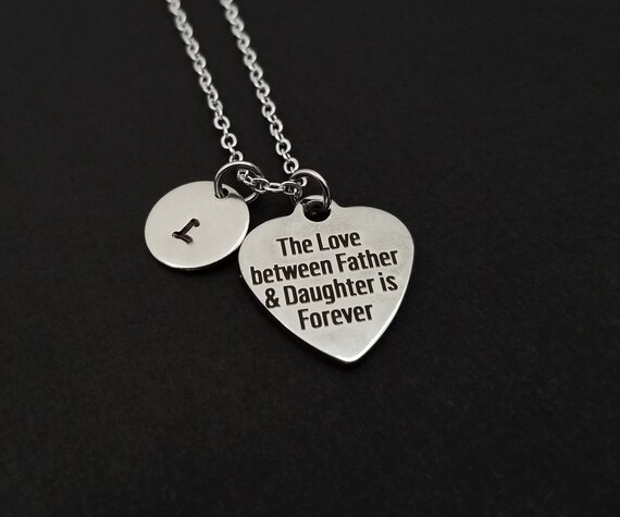 Father Daughter Necklace Gift for Daughter Personalized Necklace Custom Initial Necklace Father Daughter Gift Dad Love Necklace Etsy Canada