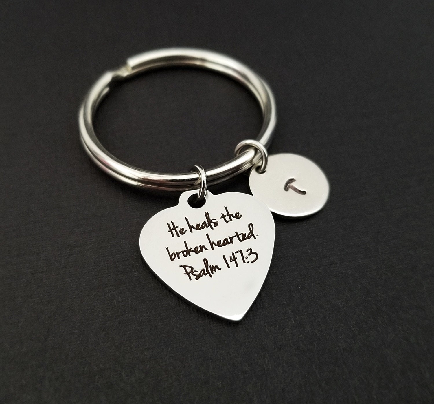 Custom Keychain Bible Verse Keychain Custom Gift Psalm Etsy