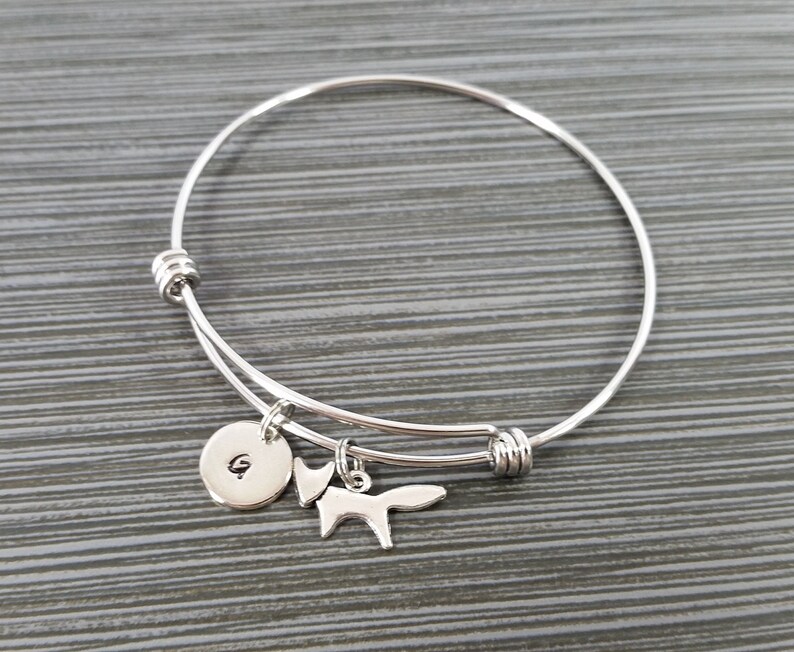 Fox Bangle - Fox Charm Bracelet - Expandable Bangle - Animal Charm ...