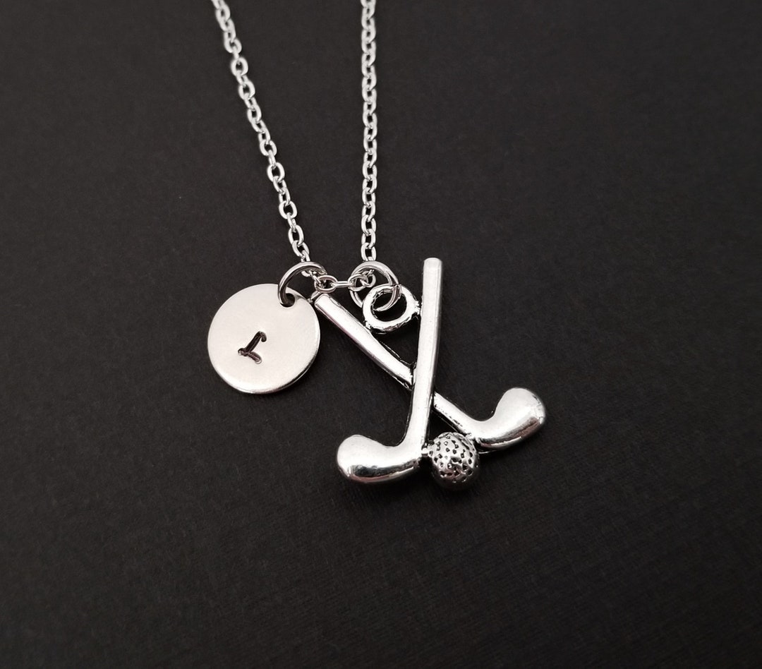 Golf theme necklace Long heart main image 1