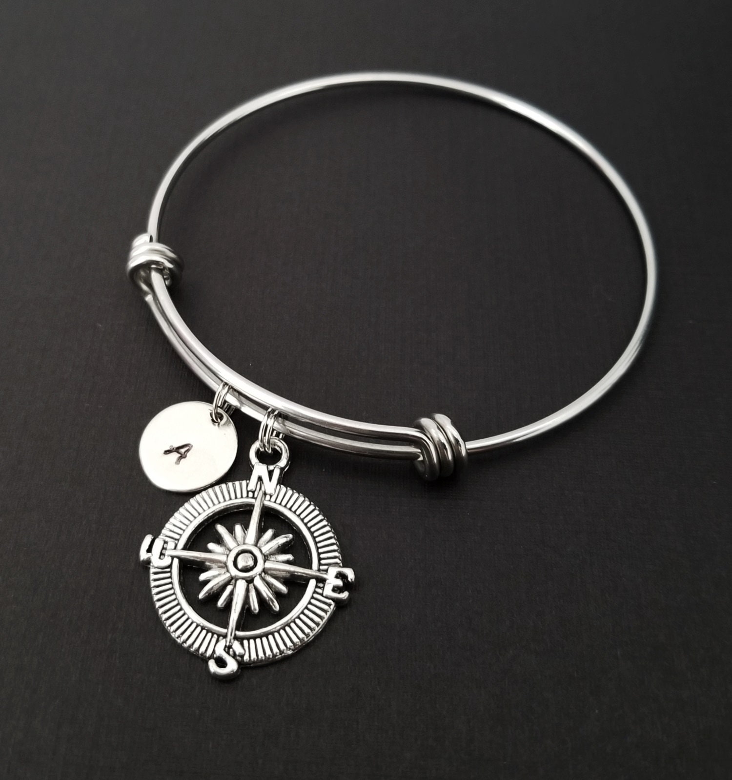 Compass & Anchor Bangles Compass Bracelet Anchor Bracelet Etsy