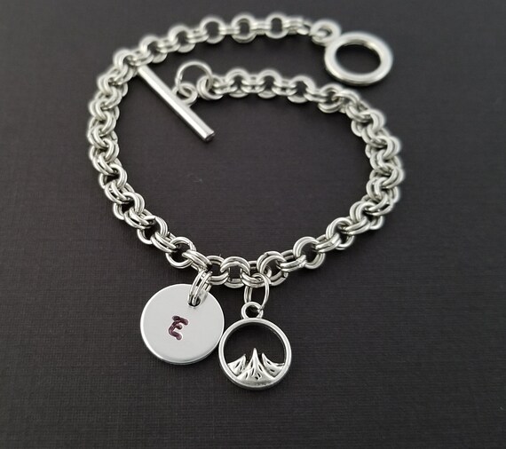 Mountain charm bracelet sale