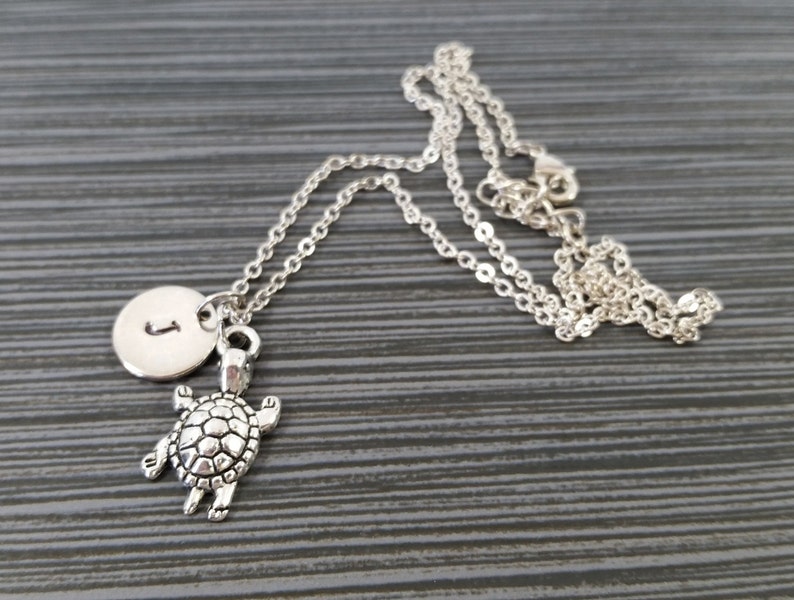 Pendentif Tortue Argent Sterling 925 Avec Palmes Mobiles - Chaîne 42 Cm Inclus - Boîte Cadeau Bleue Clever Schmuck