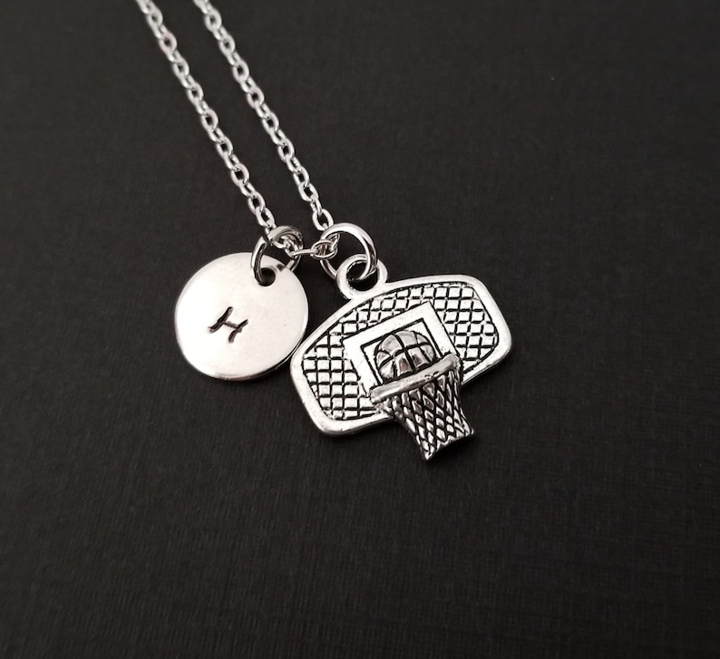 Silver Basketball Necklace Basketball Necklace Etsy
