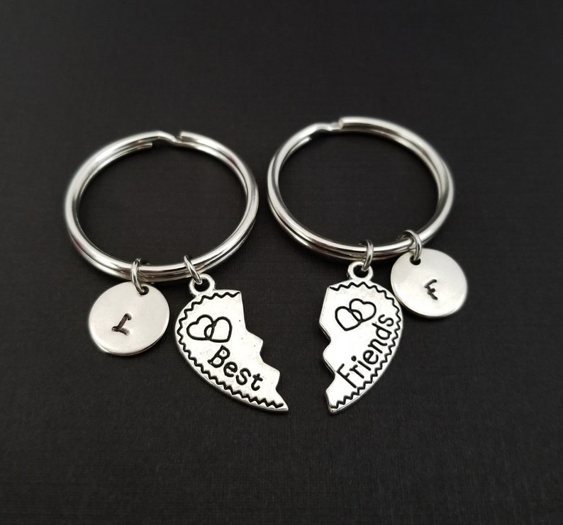 Two Best Friends Keychains Custom Gift Gift for Sister Best Friend Gift Custom Gift Personalized BFF Best Friend Key Chains