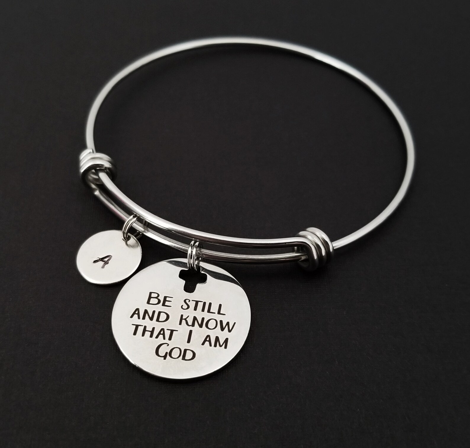 Be Still and Know That I Am God Bracelet Christian Bangle Etsy