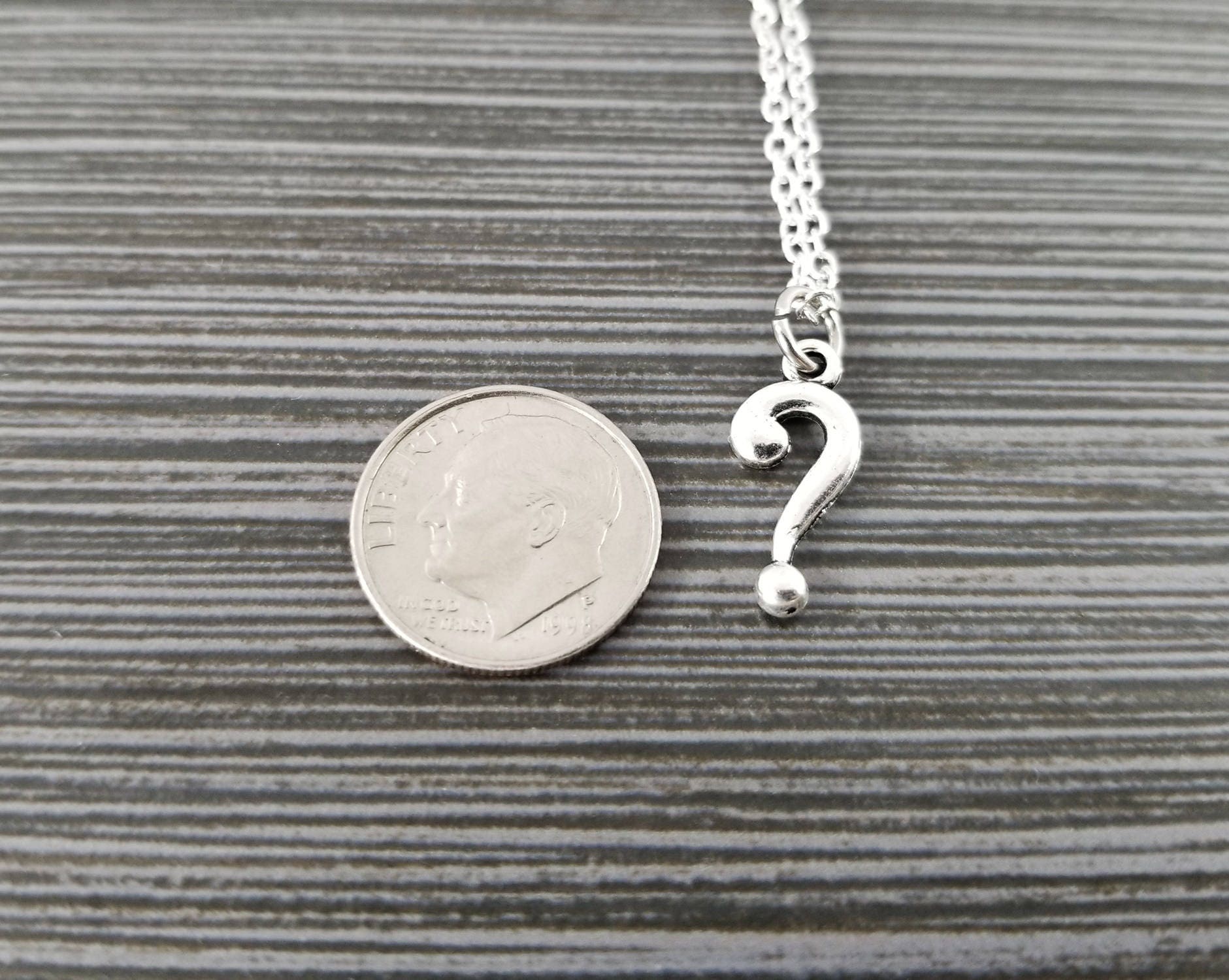 Question Mark Necklace Question Pendant Personalized Etsy