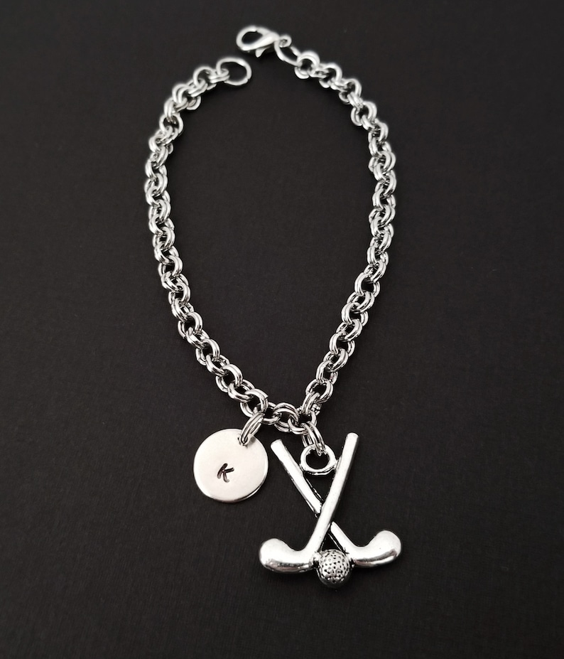 Golf Club Bracelet Sports Bangle Golf Charm Bracelet Etsy
