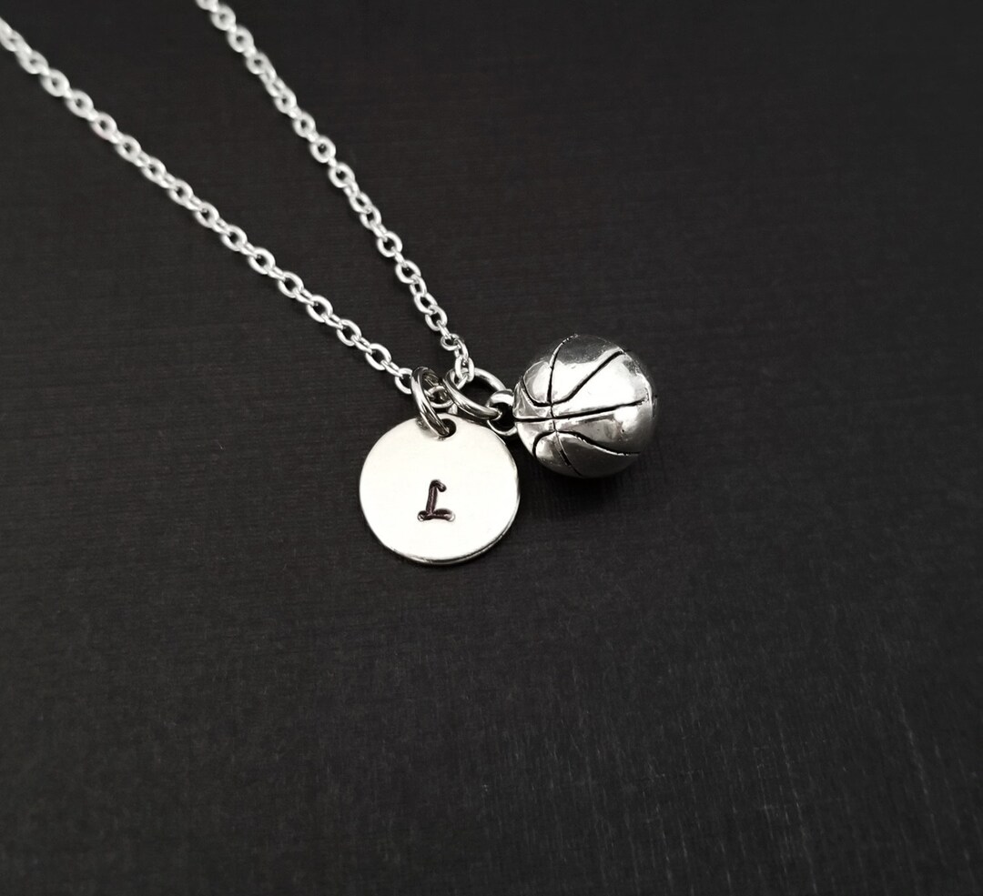 3D Basketball Necklace Basketball Charm Necklace Personalized Necklace