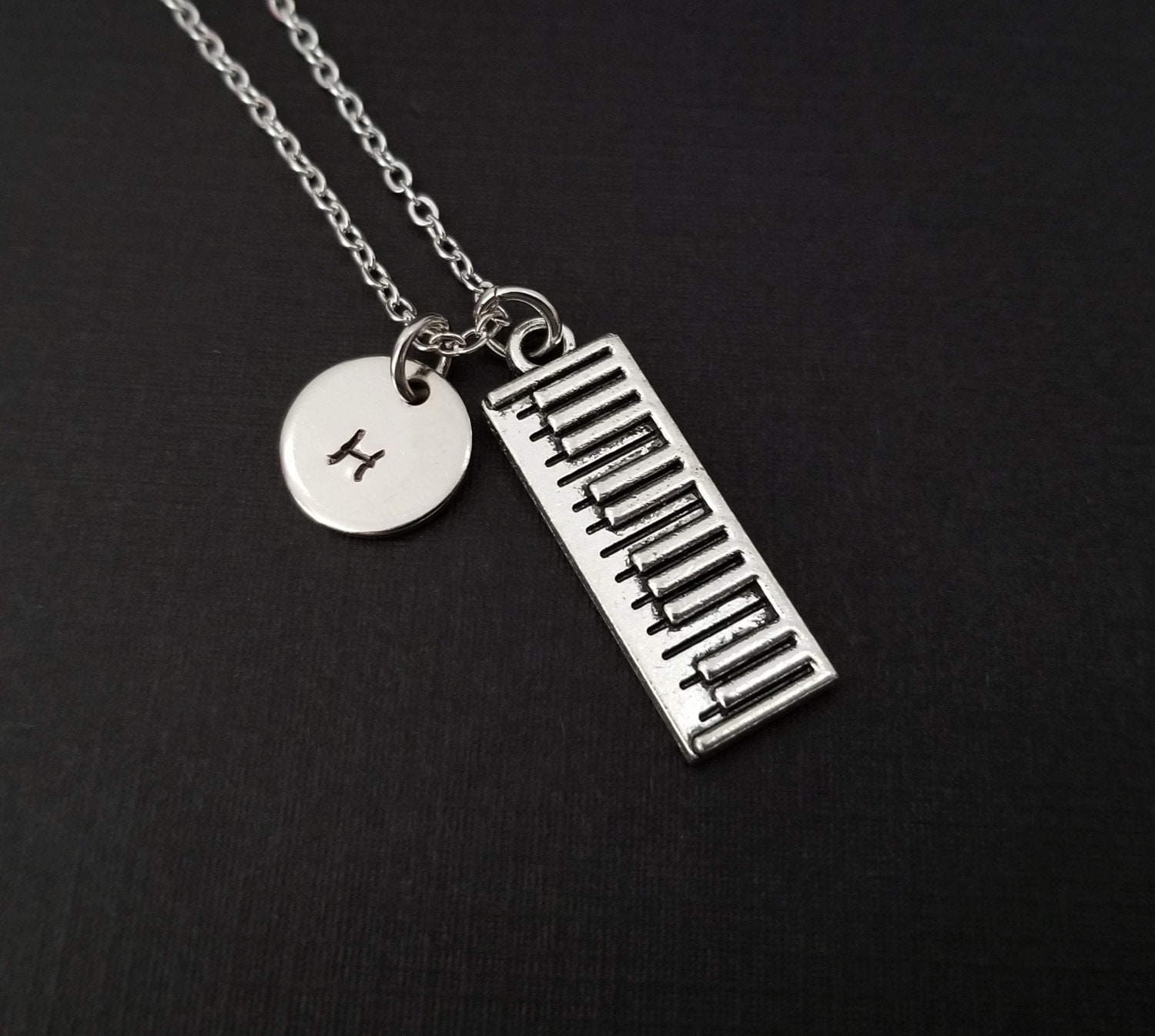 Keyboard Necklace Band Student Necklace Personalized Etsy